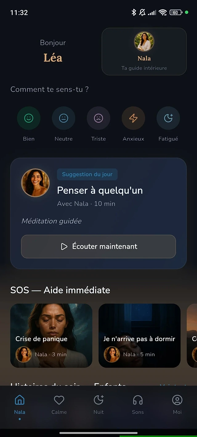 Nala home screen